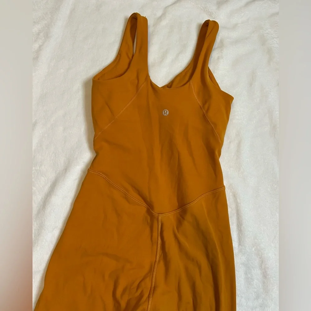 Lululemon Align Bodysuit 8" Gold Color Jumpsuit Romper One Piece Size 2 - Picture 2 of 6